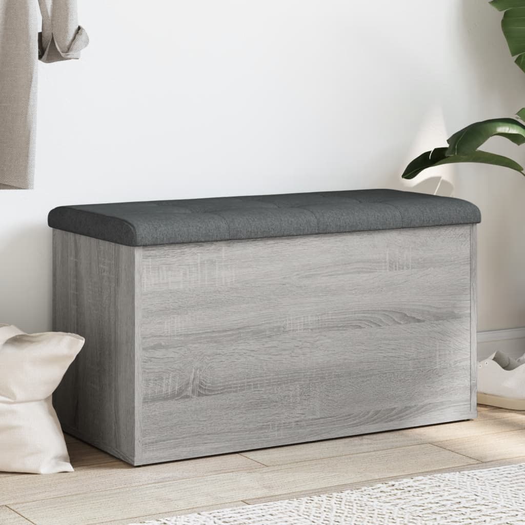 Klupa za cipele siva boja hrasta 82x42x45 cm konstruirano drvo