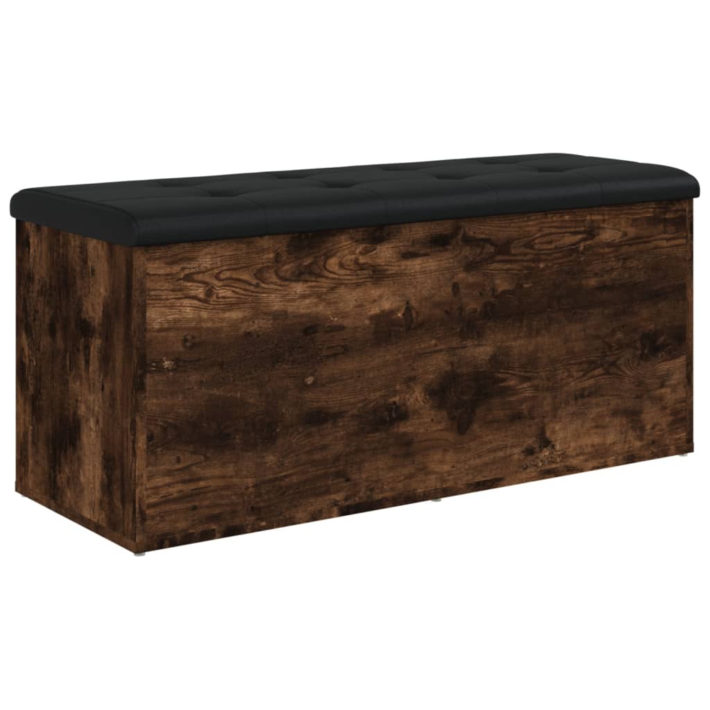 Klupa za pohranu boja hrasta 102x42x45 cm od konstruiranog drva