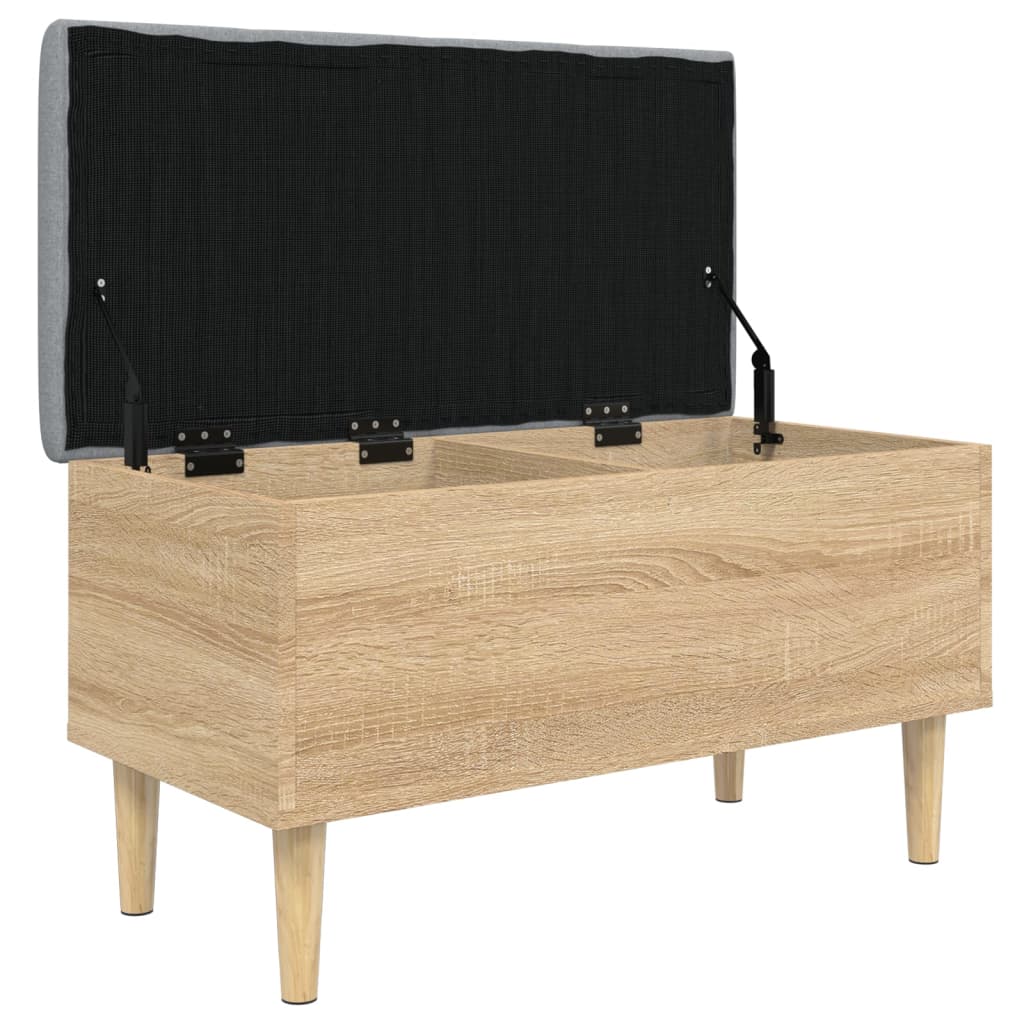 Klupa za pohranu boja hrasta 82x42x46 cm od konstruiranog drva
