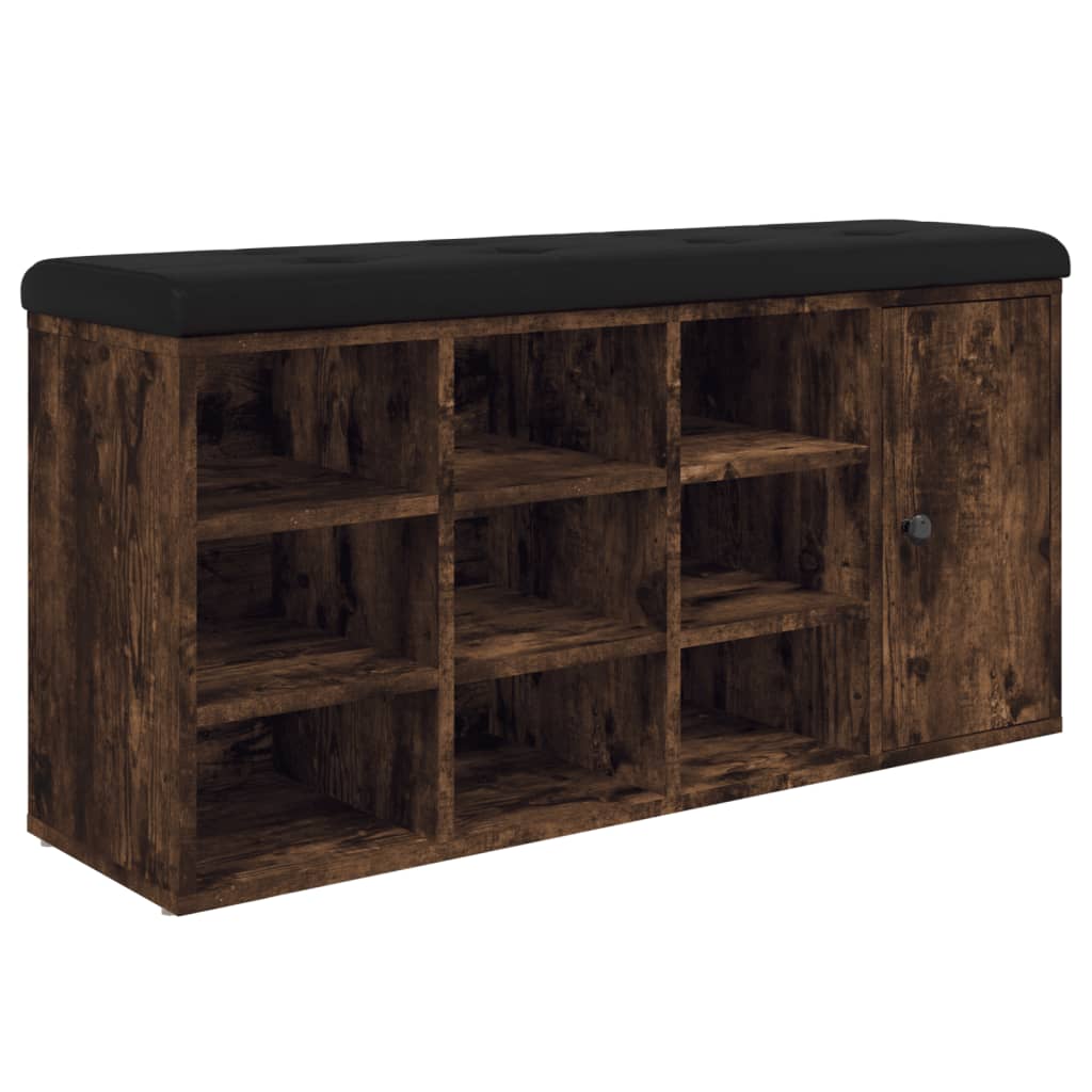 Klupa za cipele boja dimljenog hrasta 102 x 32 x 50 cm drvena