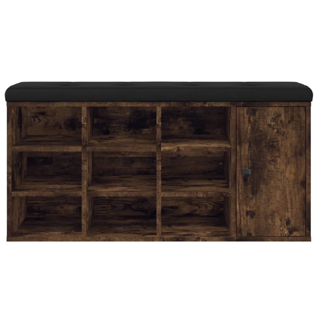Klupa za cipele boja dimljenog hrasta 102 x 32 x 50 cm drvena