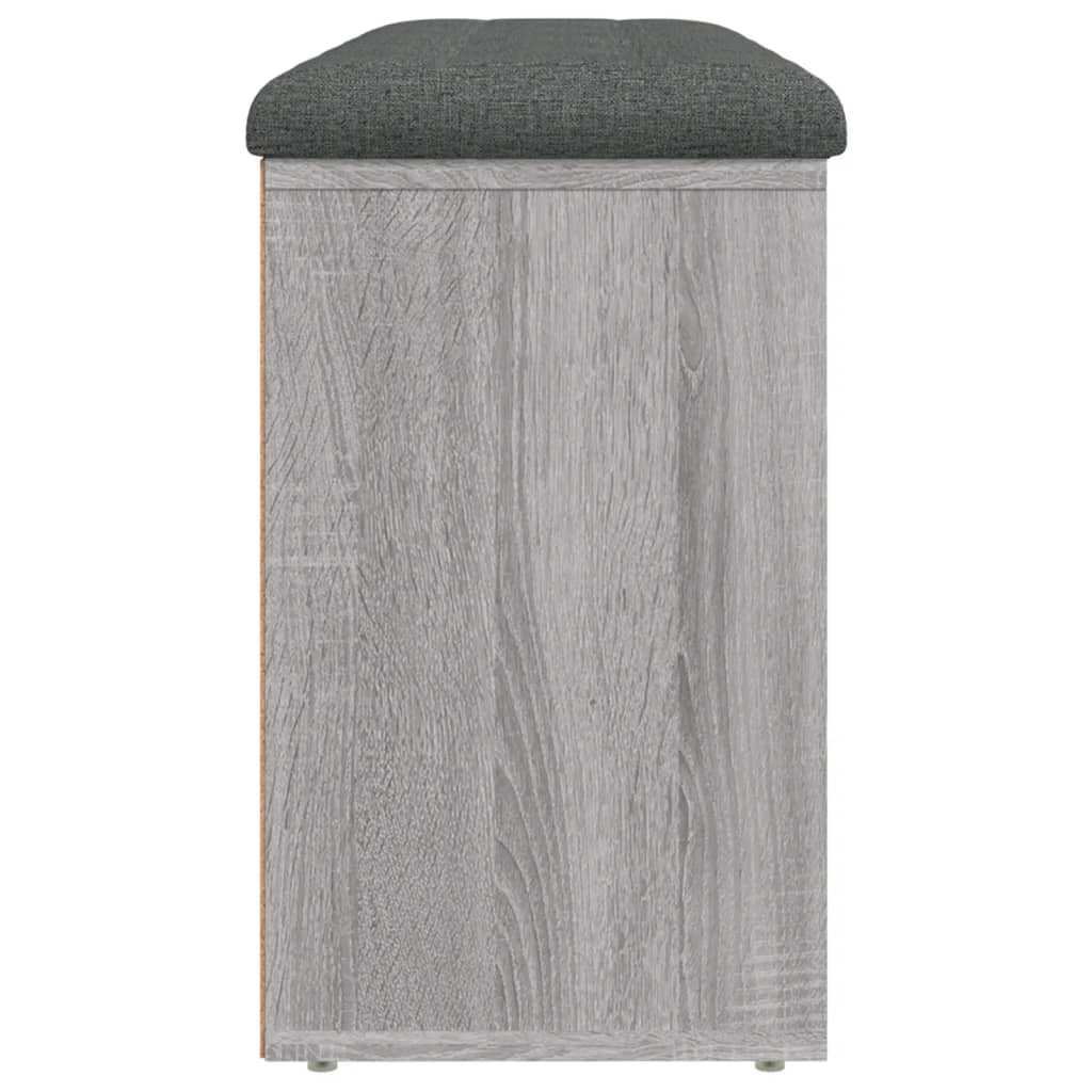 Klupa za cipele siva boja hrasta 102x32x50 cm konstruirano drvo