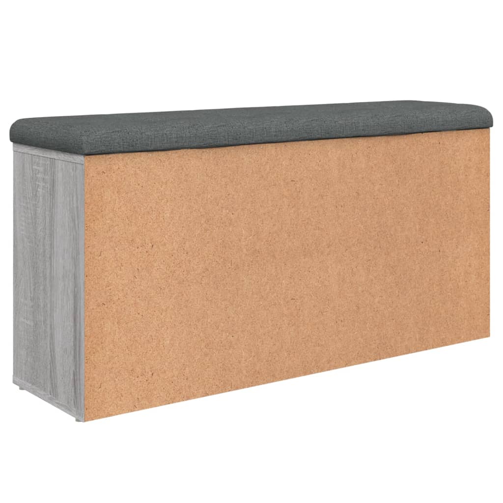 Klupa za cipele siva boja hrasta 102x32x50 cm konstruirano drvo