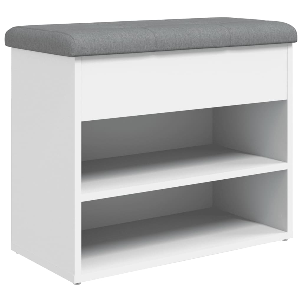 Klupa za cipele bijela 62x32x50 cm inženjerski drvo