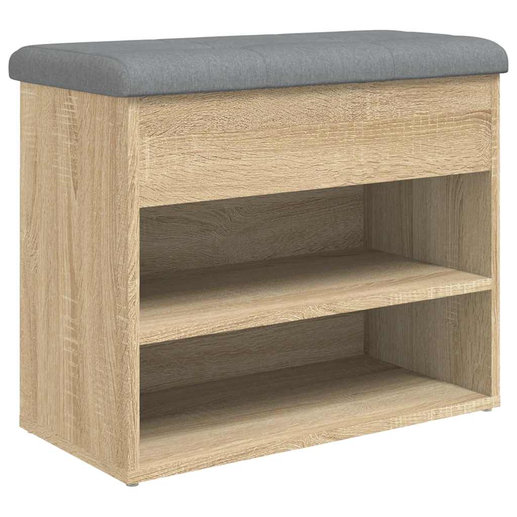 Klupa za cipele boja hrasta 62x32x50 cm konstruirano drvo