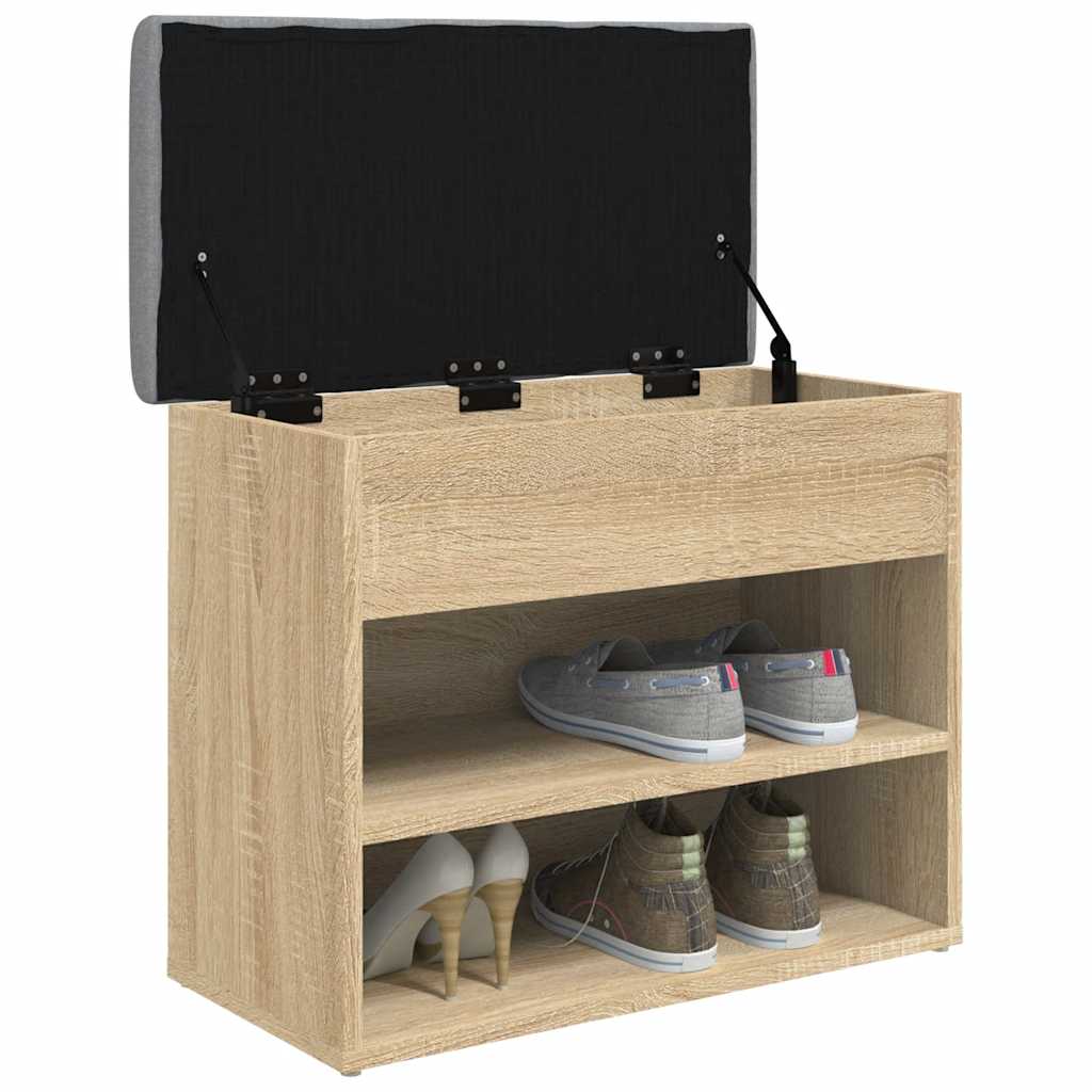 Klupa za cipele boja hrasta 62x32x50 cm konstruirano drvo