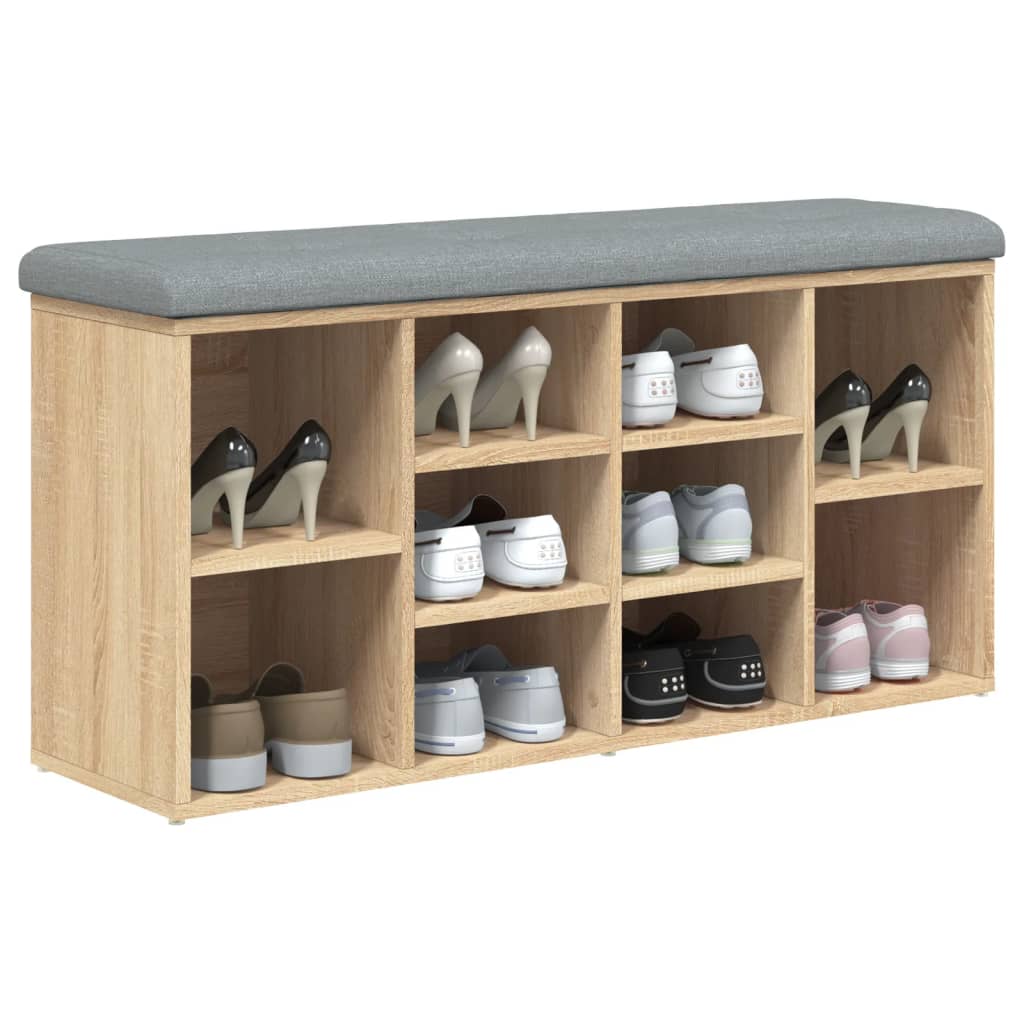 Klupa za cipele boja hrasta 102 x 32 x 50 cm konstruirano drvo