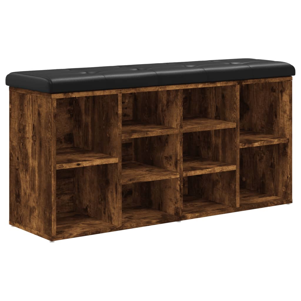 Klupa za cipele boja dimljenog hrasta 102 x 32 x 50 cm drvena