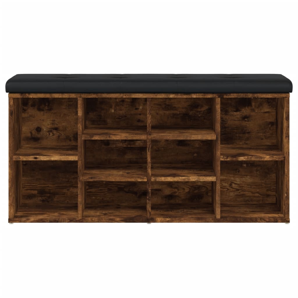 Klupa za cipele boja dimljenog hrasta 102 x 32 x 50 cm drvena