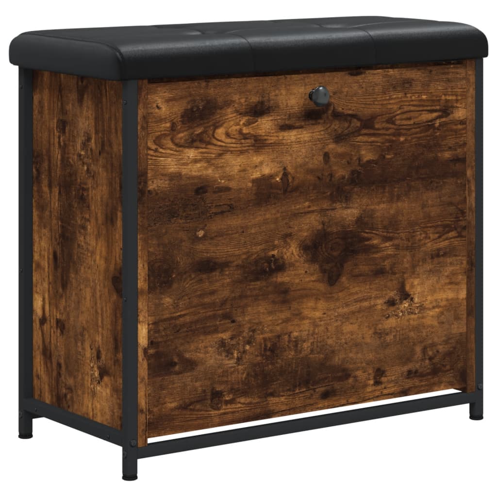 Klupa za cipele s preklopnom ladicom boja hrasta 62x32x56 cm