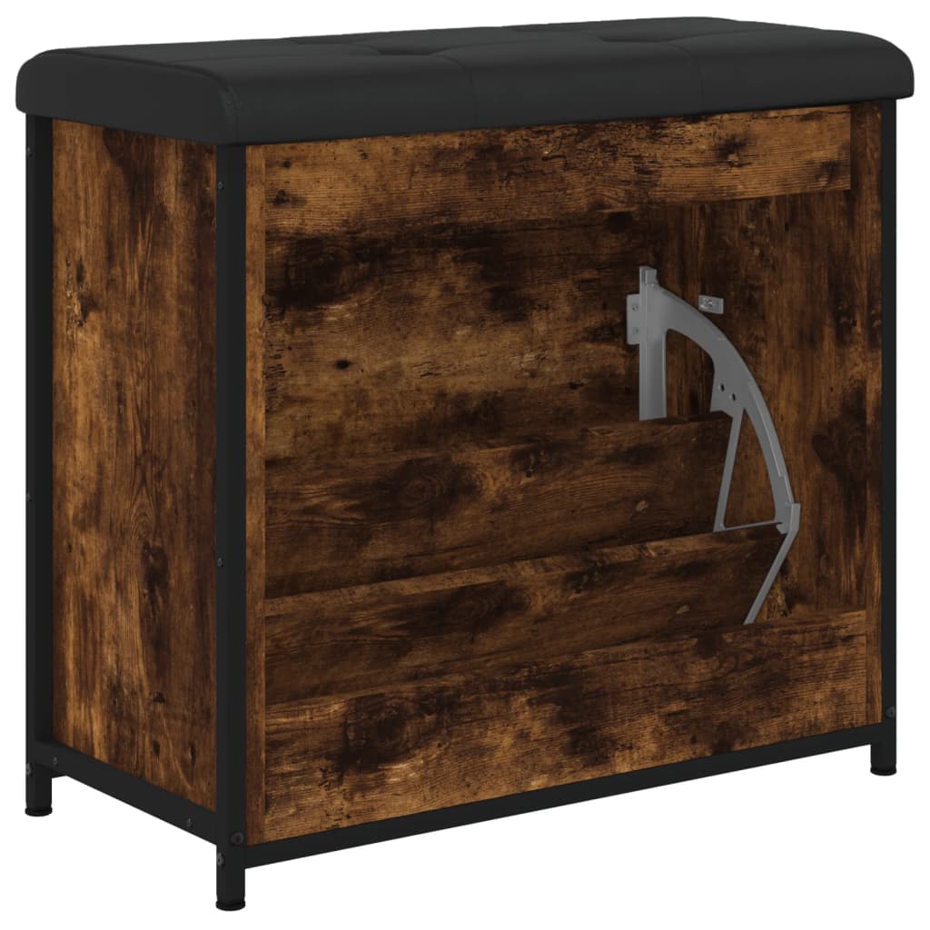 Klupa za cipele s preklopnom ladicom boja hrasta 62x32x56 cm
