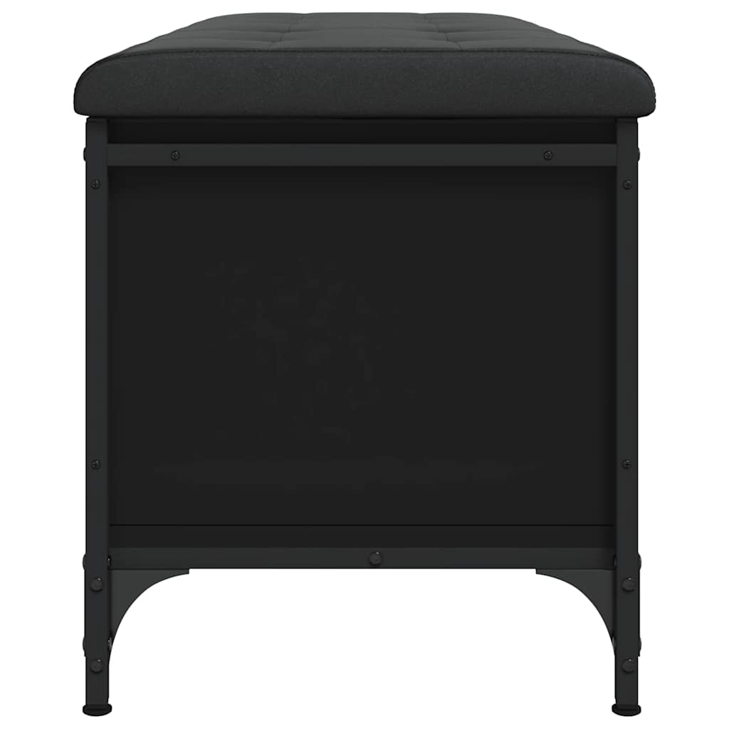 Klupa za pohranu crna 102 x 42 x 45 cm od konstruiranog drva