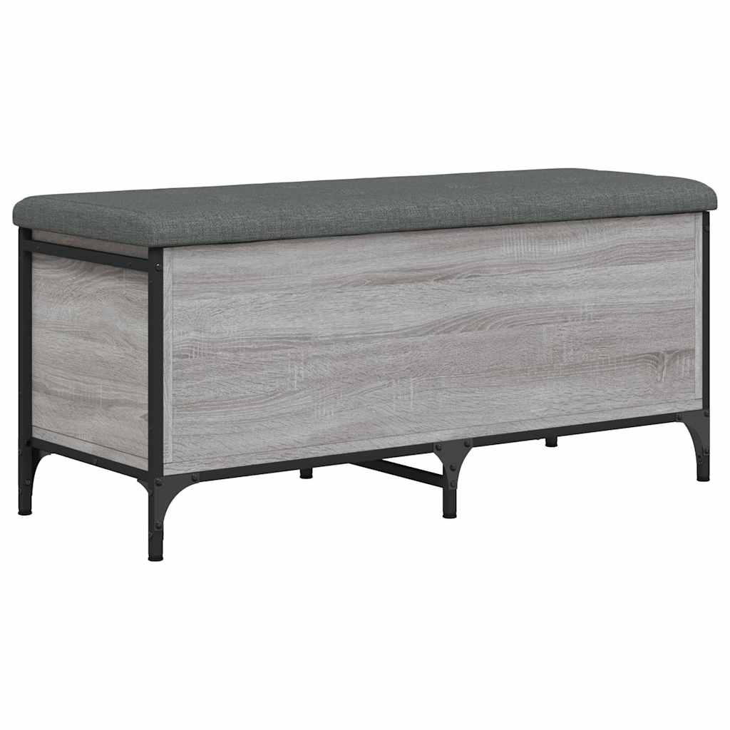 Klupa za cipele siva boja hrasta 102x42x45 cm konstruirano drvo