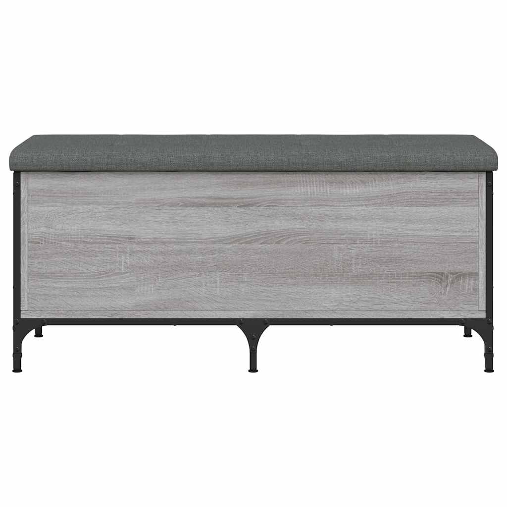 Klupa za cipele siva boja hrasta 102x42x45 cm konstruirano drvo