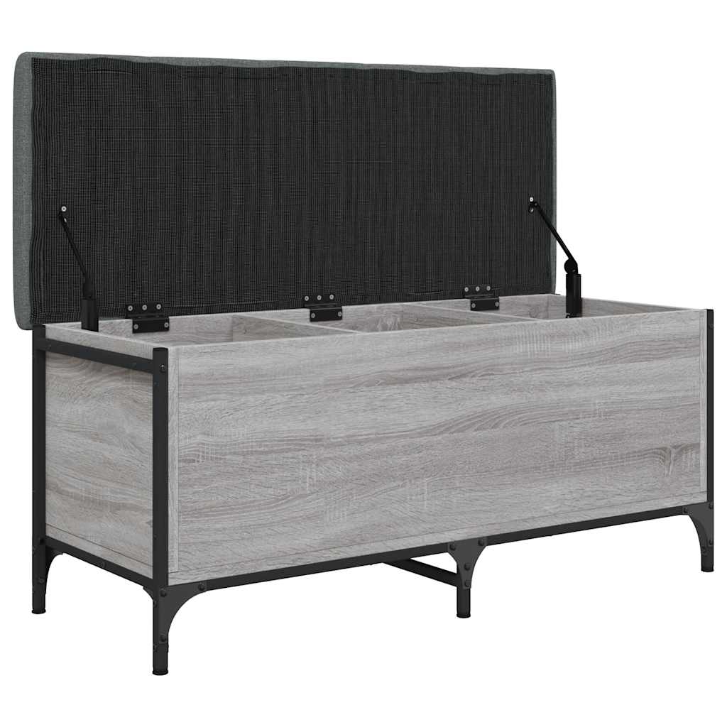 Klupa za cipele siva boja hrasta 102x42x45 cm konstruirano drvo