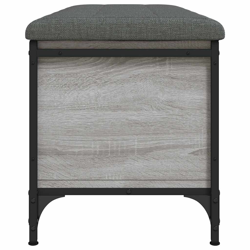 Klupa za cipele siva boja hrasta 102x42x45 cm konstruirano drvo