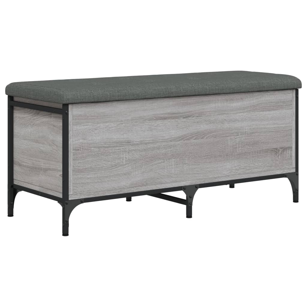 Klupa za cipele siva boja hrasta 102x42x45 cm konstruirano drvo