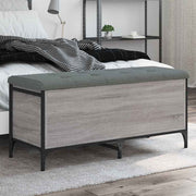 Klupa za cipele siva boja hrasta 102x42x45 cm konstruirano drvo