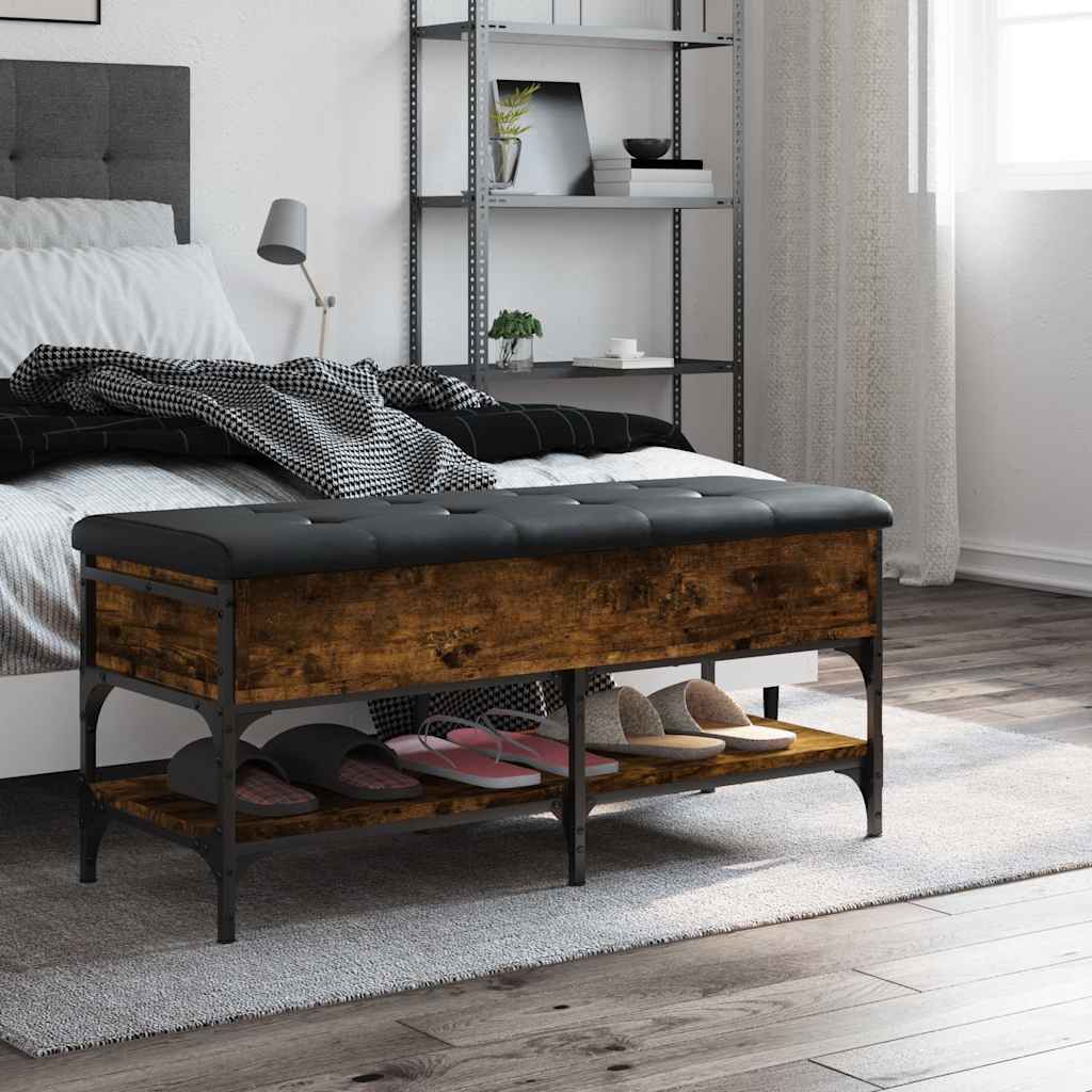 Klupa za cipele boja hrasta 102x42x45 cm konstruirano drvo