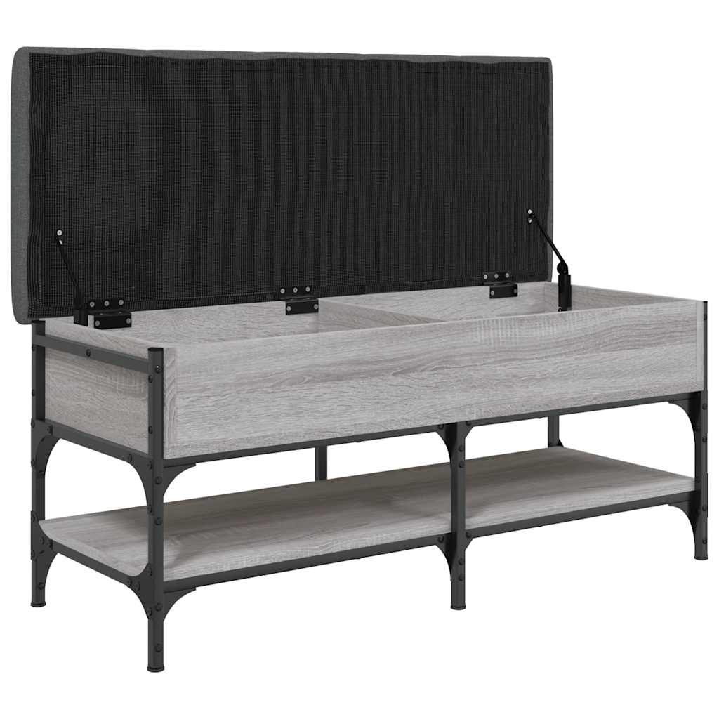 Klupa za cipele siva boja hrasta 102x42x45 cm konstruirano drvo