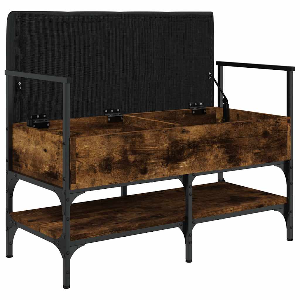 Klupa za cipele boja dimljenog hrasta 85,5x42x57,5 cm drvena
