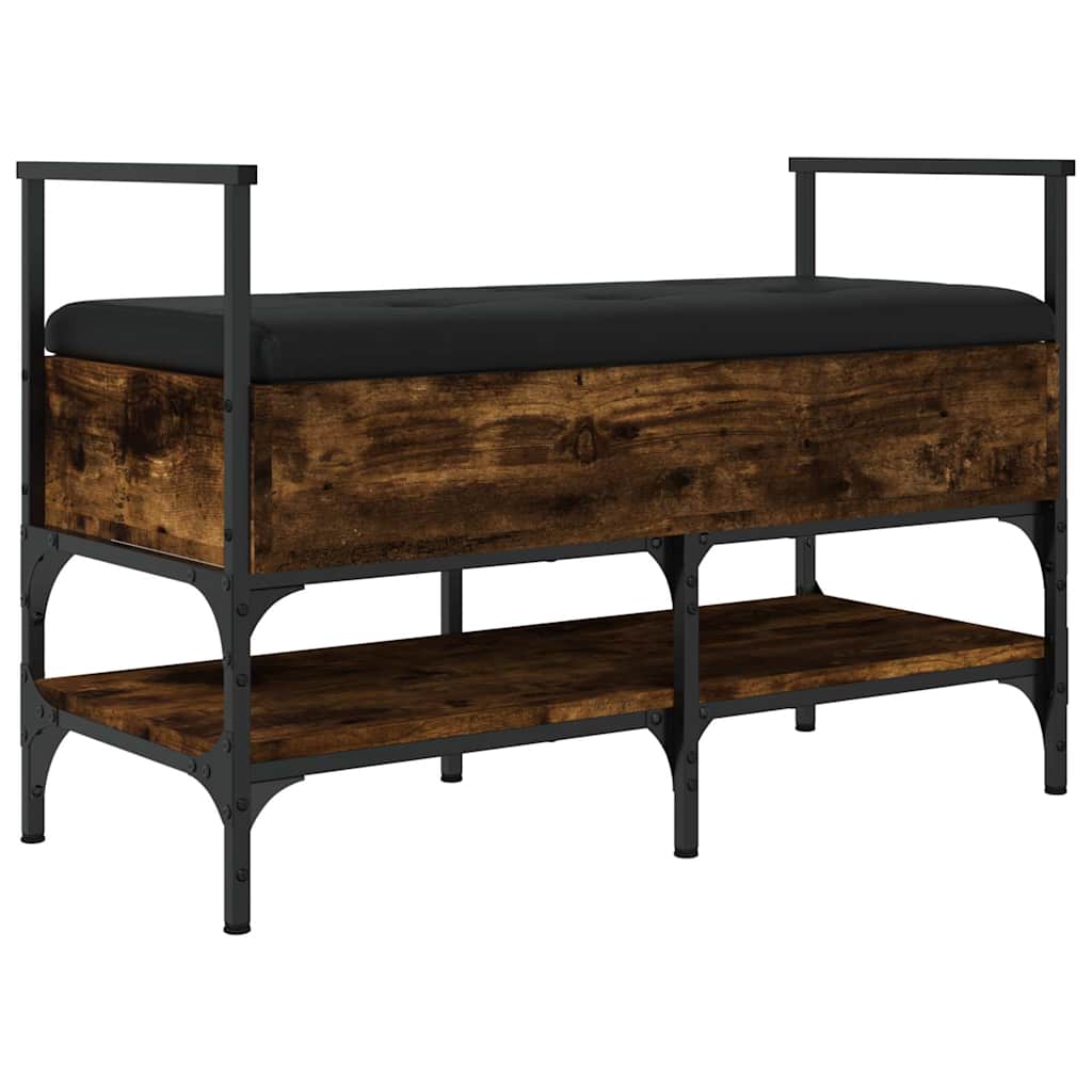Klupa za cipele boja dimljenog hrasta 85,5x42x57,5 cm drvena