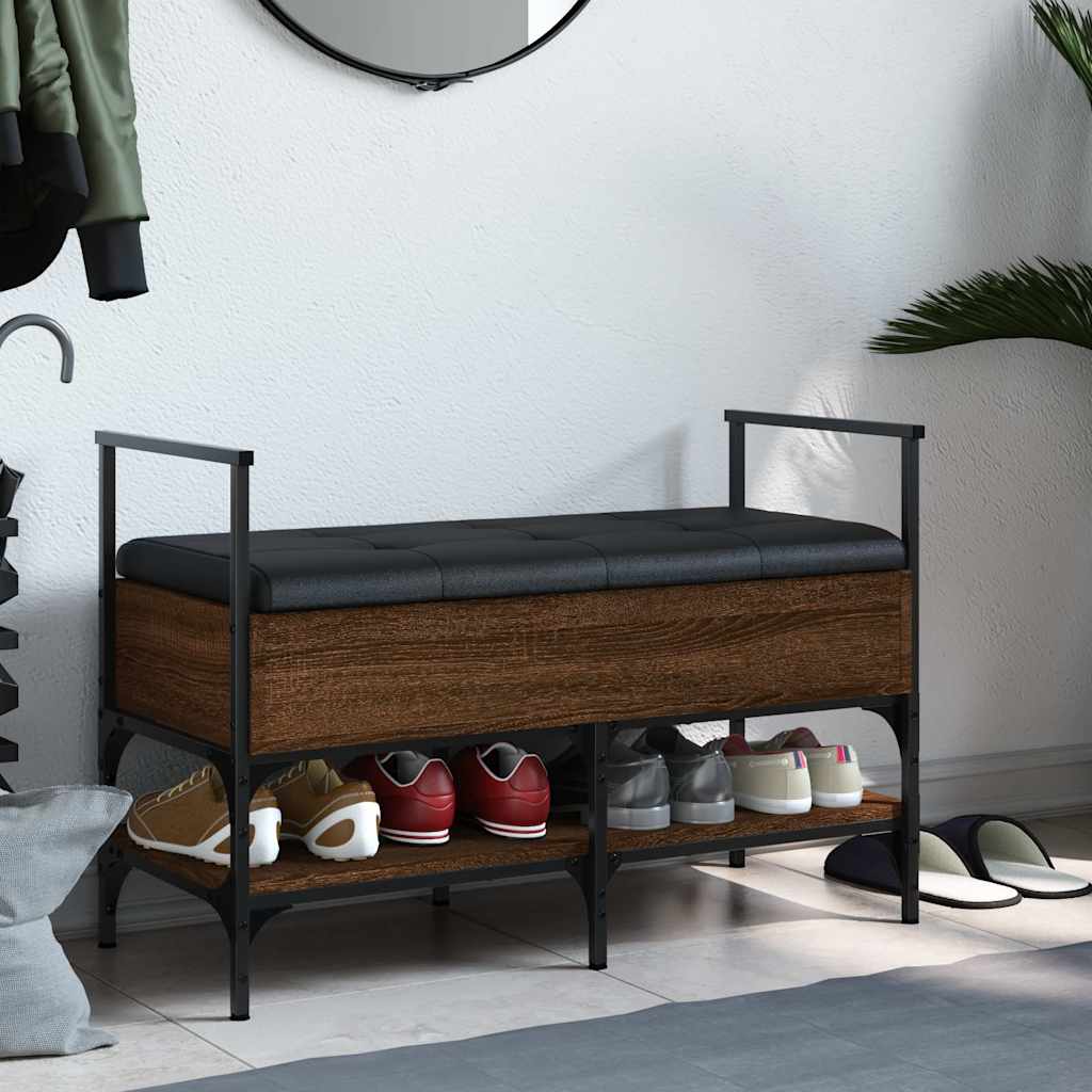 Klupa za cipele boja smeđeg hrasta 85,5x42x57,5 cm drvena