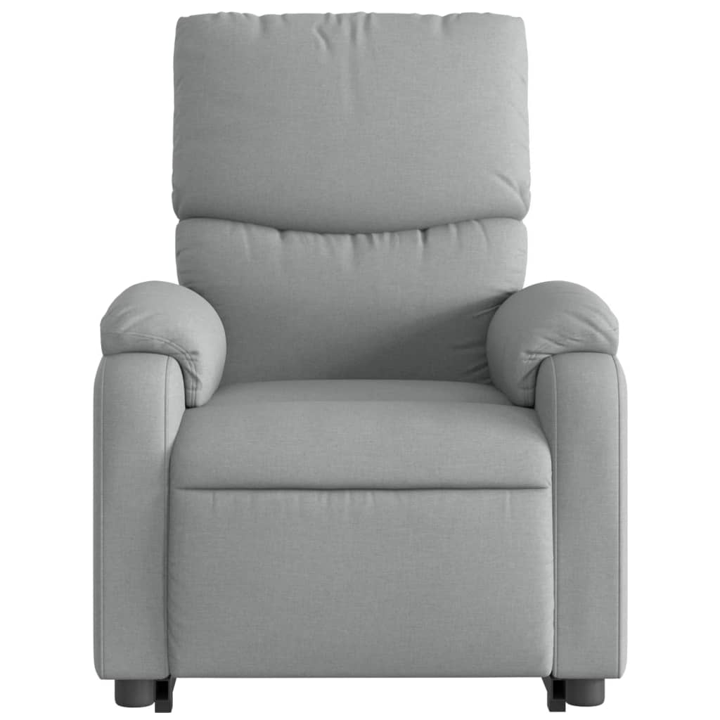 Naslonjač na podizanje od tkanine svjetlosivi