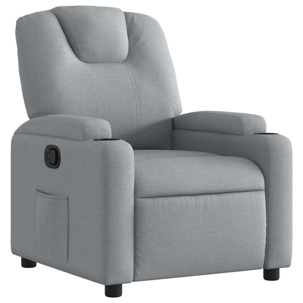 Naslonjač za noge svijetlo sive tkanine
