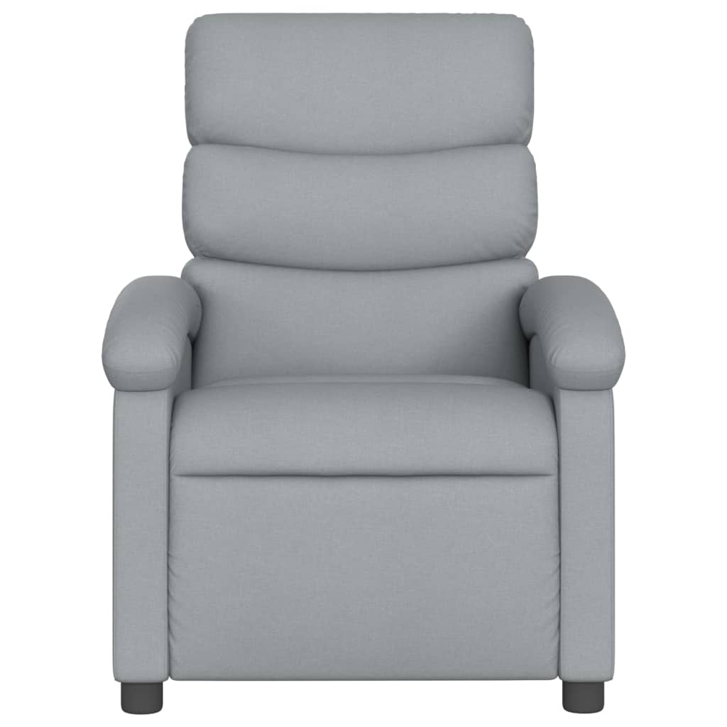 Masažna fotelja za odmor, svijetlo siva tkanina