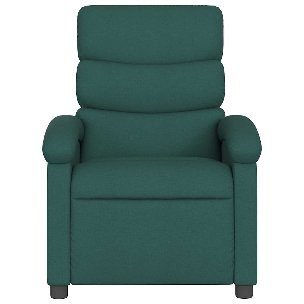 Masažna fotelja od tamnozelene tkanine