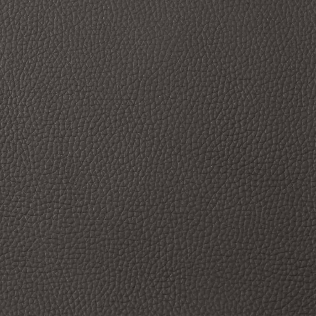 Naslonjač za noge od tamnosmeđe prave kože