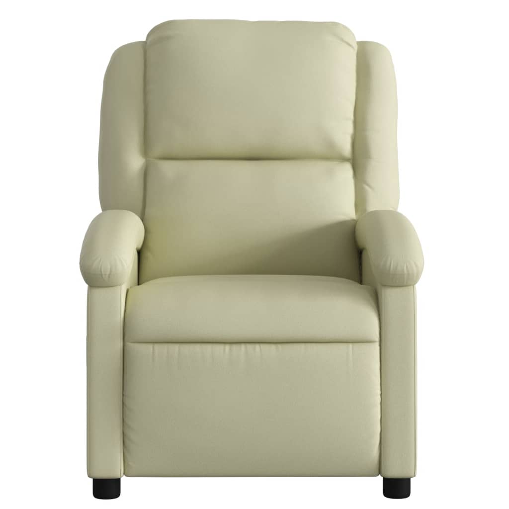 Masažna fotelja od prave kože krem boje