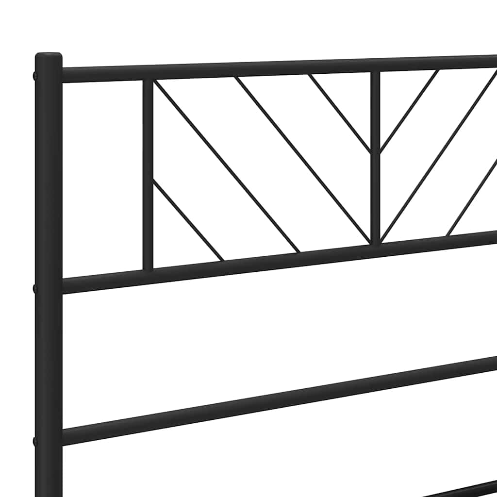 Metalno zamjensko uzglavlje crno 150 cm
