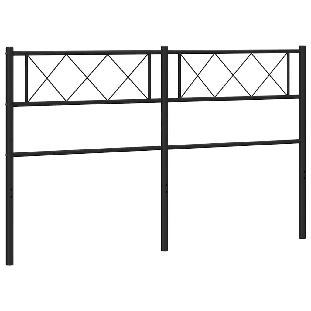 Metalno zamjensko uzglavlje crno 135 cm