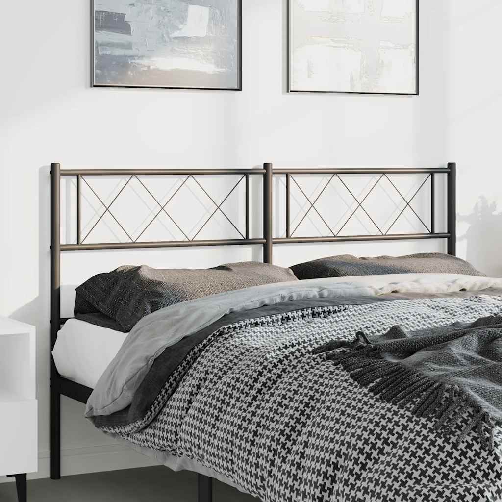 Metalno zamjensko uzglavlje crno 135 cm