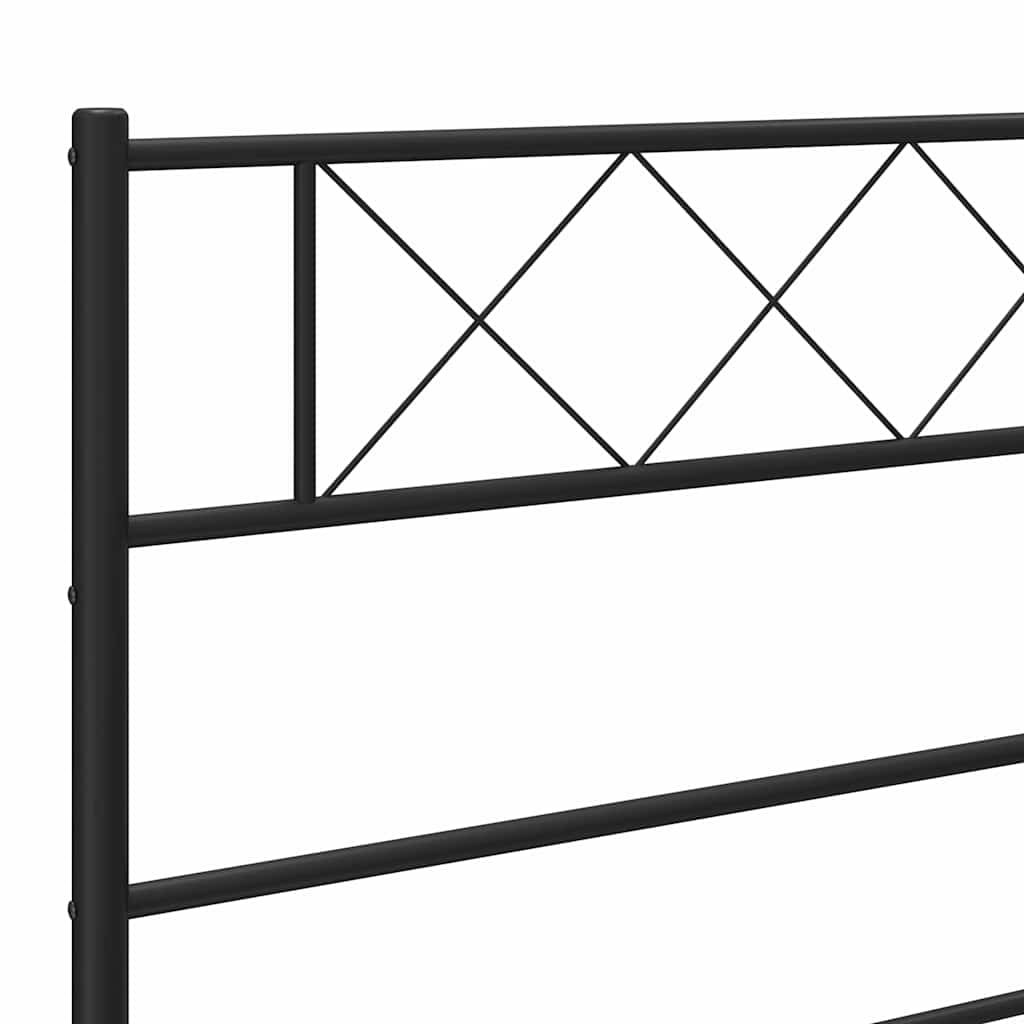 Metalno zamjensko uzglavlje crno 160 cm