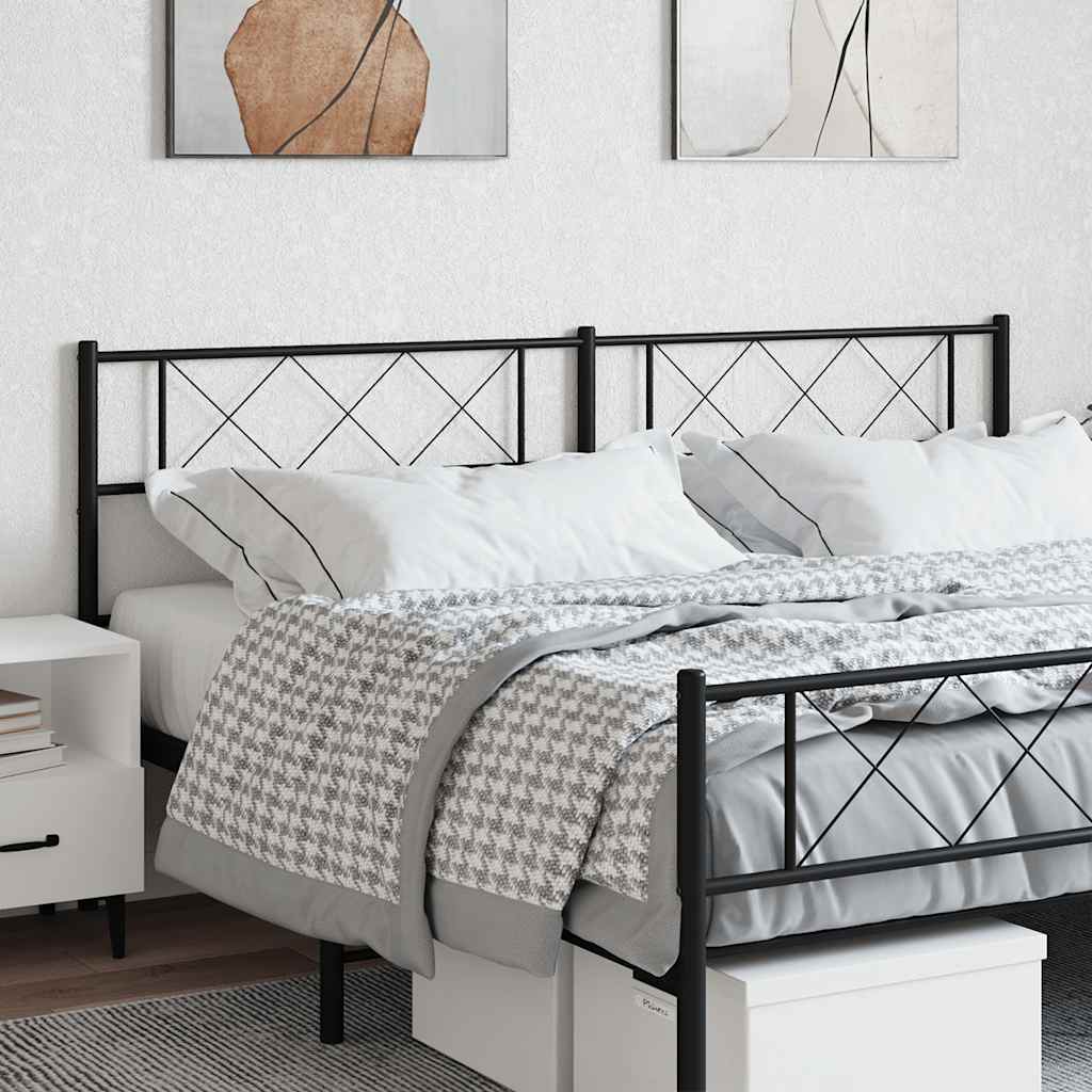 Metalno zamjensko uzglavlje crno 160 cm