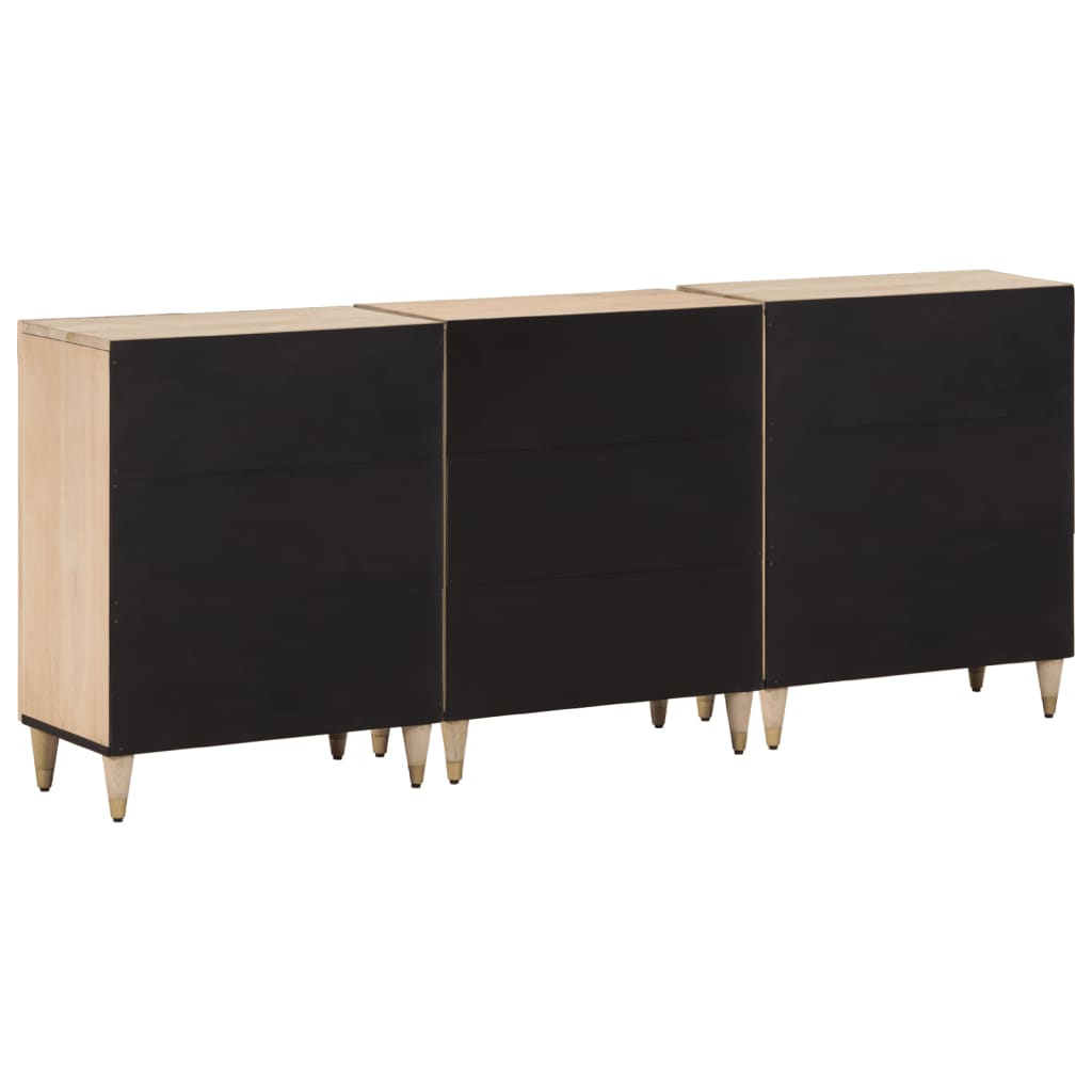 Bočni ormarići 3 kom 60 x 33 x 75 cm od masivnog drva manga