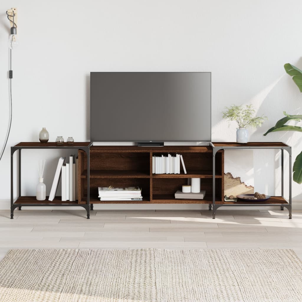 TV ormarić smeđa boja hrasta 203 x 37 x 50 cm konstruirano drvo