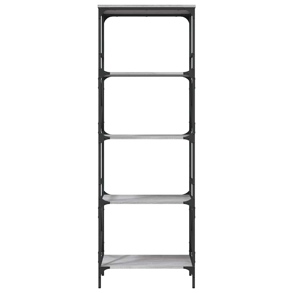 Regal za knjige 5 razina siva boja hrasta 59x35x171 cm drveni