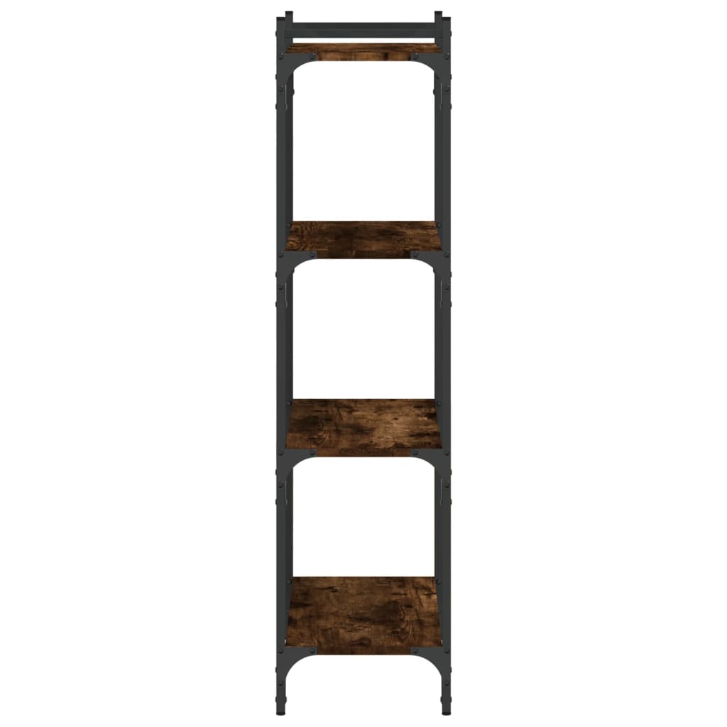 Regal za knjige s 4 razine boja hrasta 60 x 30 x 120 cm drveni
