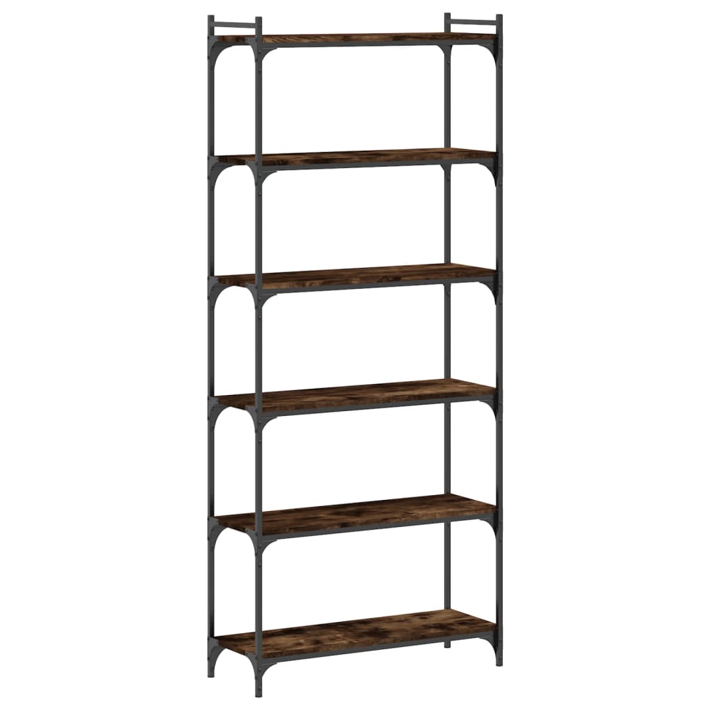 Regal za knjige sa 6 razina boja hrasta 80 x 30 x 188 cm drveni
