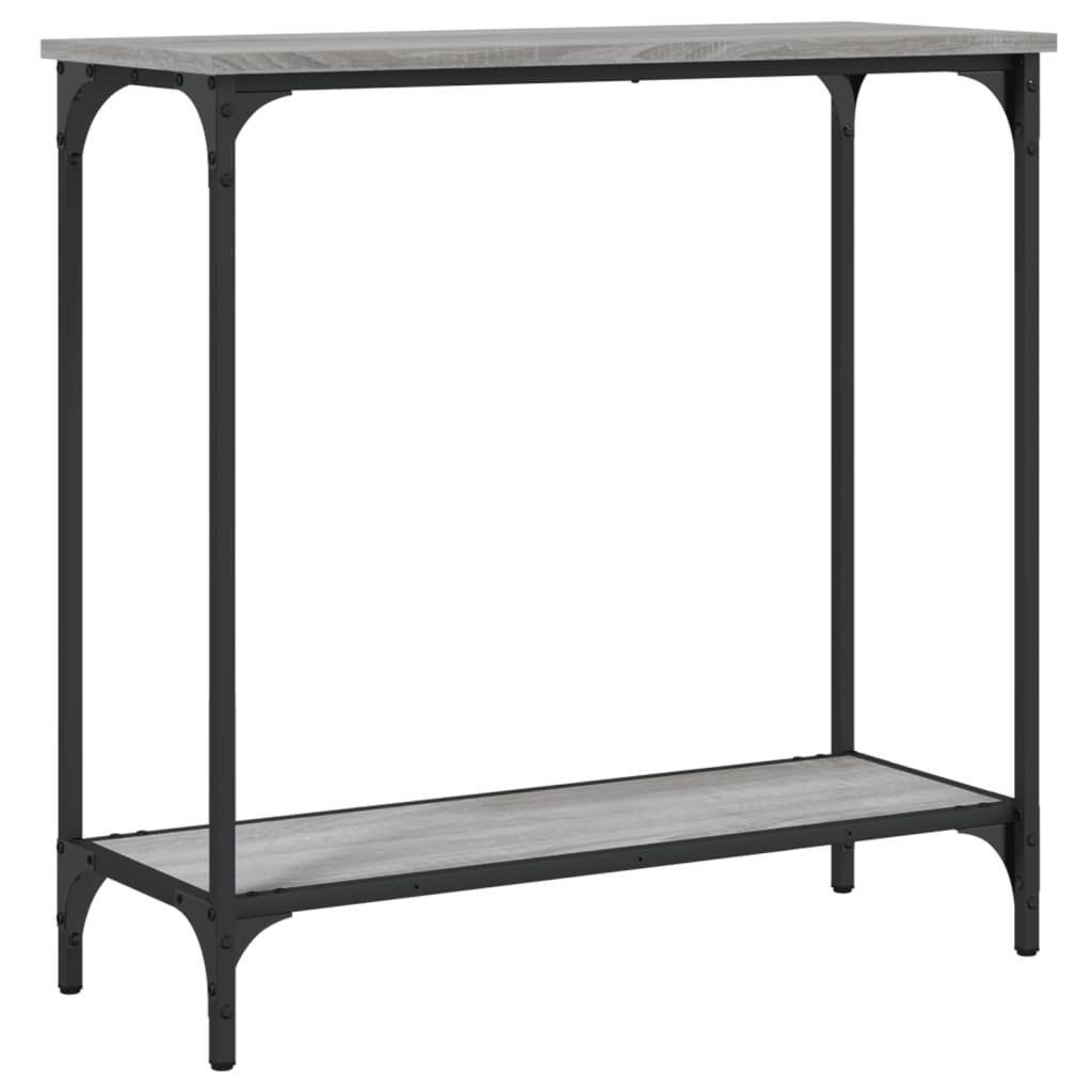 Konzolni stol siva boja hrasta 75x30,5x75 cm konstruirano drvo