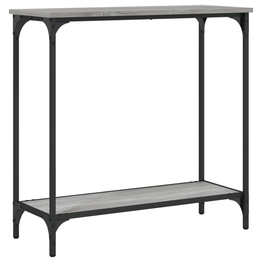 Konzolni stol siva boja hrasta 75x30,5x75 cm konstruirano drvo