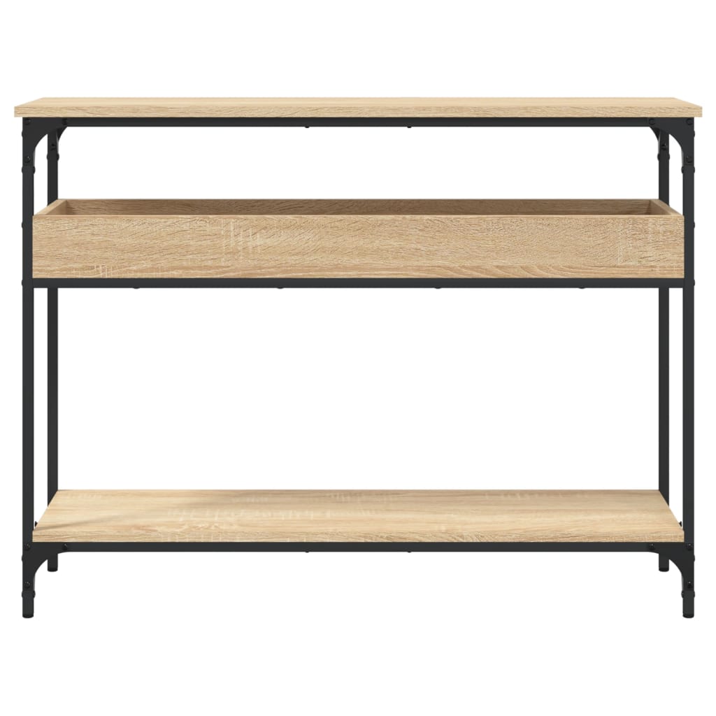Konzolni stolić s policom Sonoma hrast 100x29x75 cm Konstruirano drvo