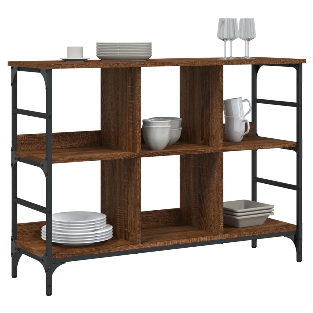 Komoda smeđa boja hrasta 102x32x73,5 cm od konstruiranog drva