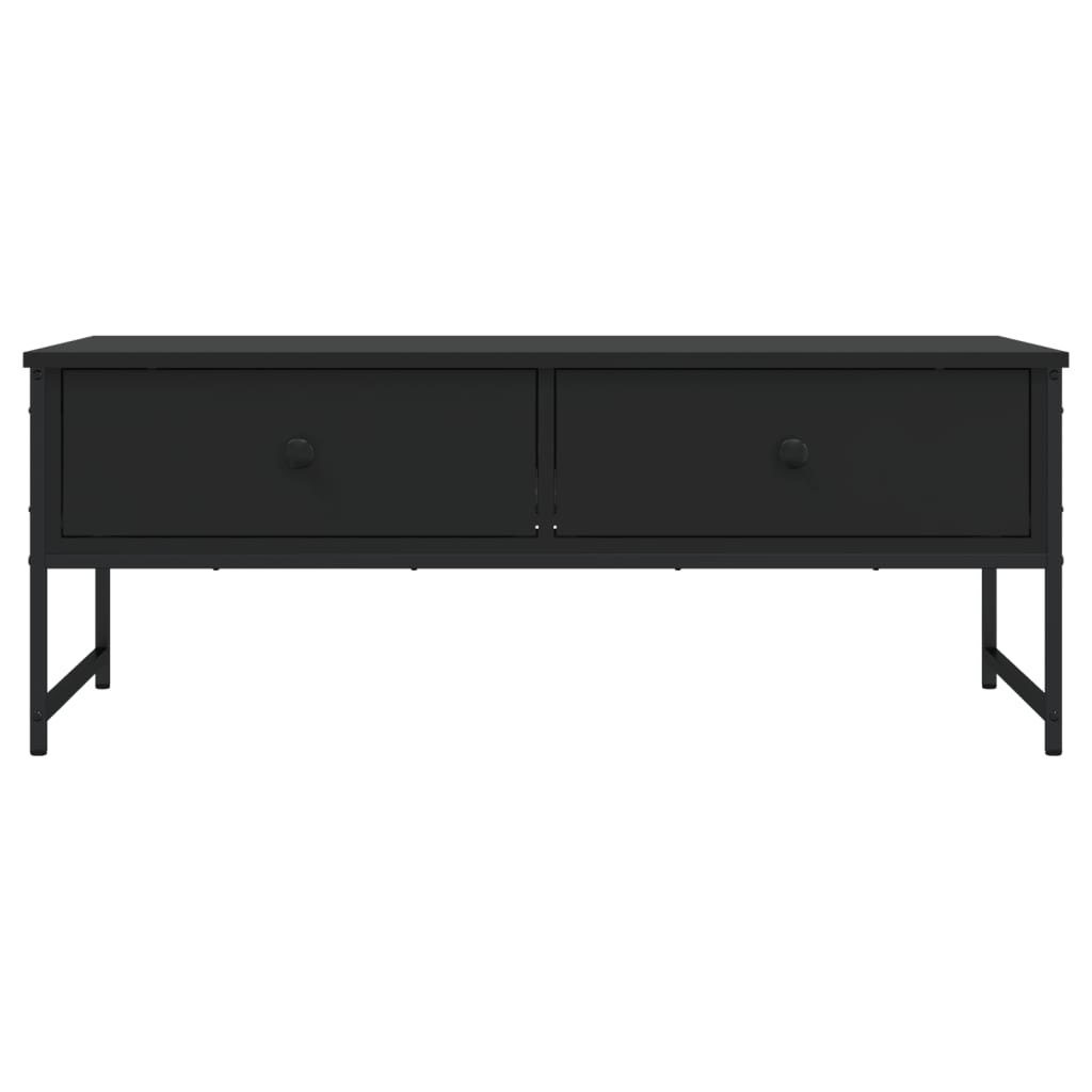 Stolić za kavu crni 101 x 49 x 39,5 cm od konstruiranog drva