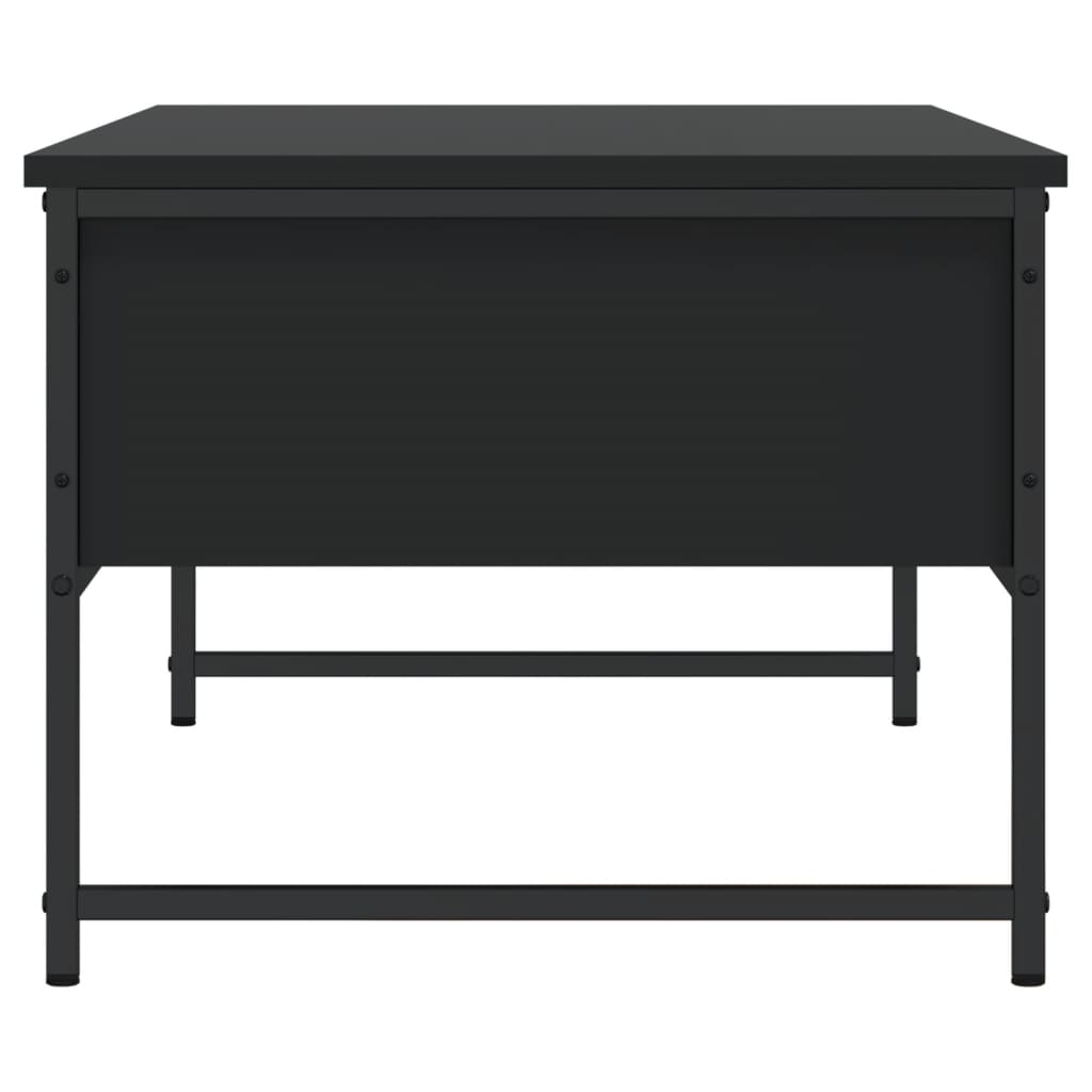 Stolić za kavu crni 101 x 49 x 39,5 cm od konstruiranog drva