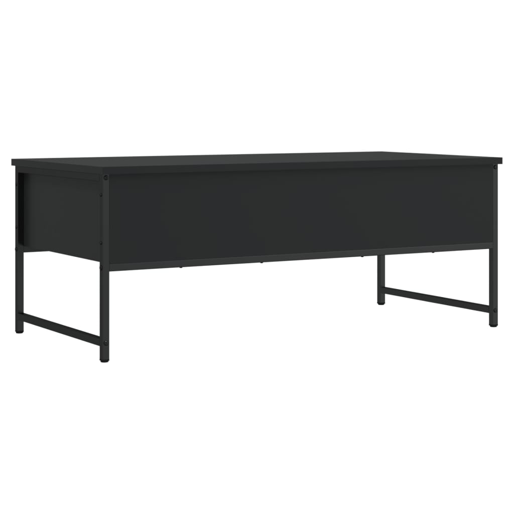 Stolić za kavu crni 101 x 49 x 39,5 cm od konstruiranog drva